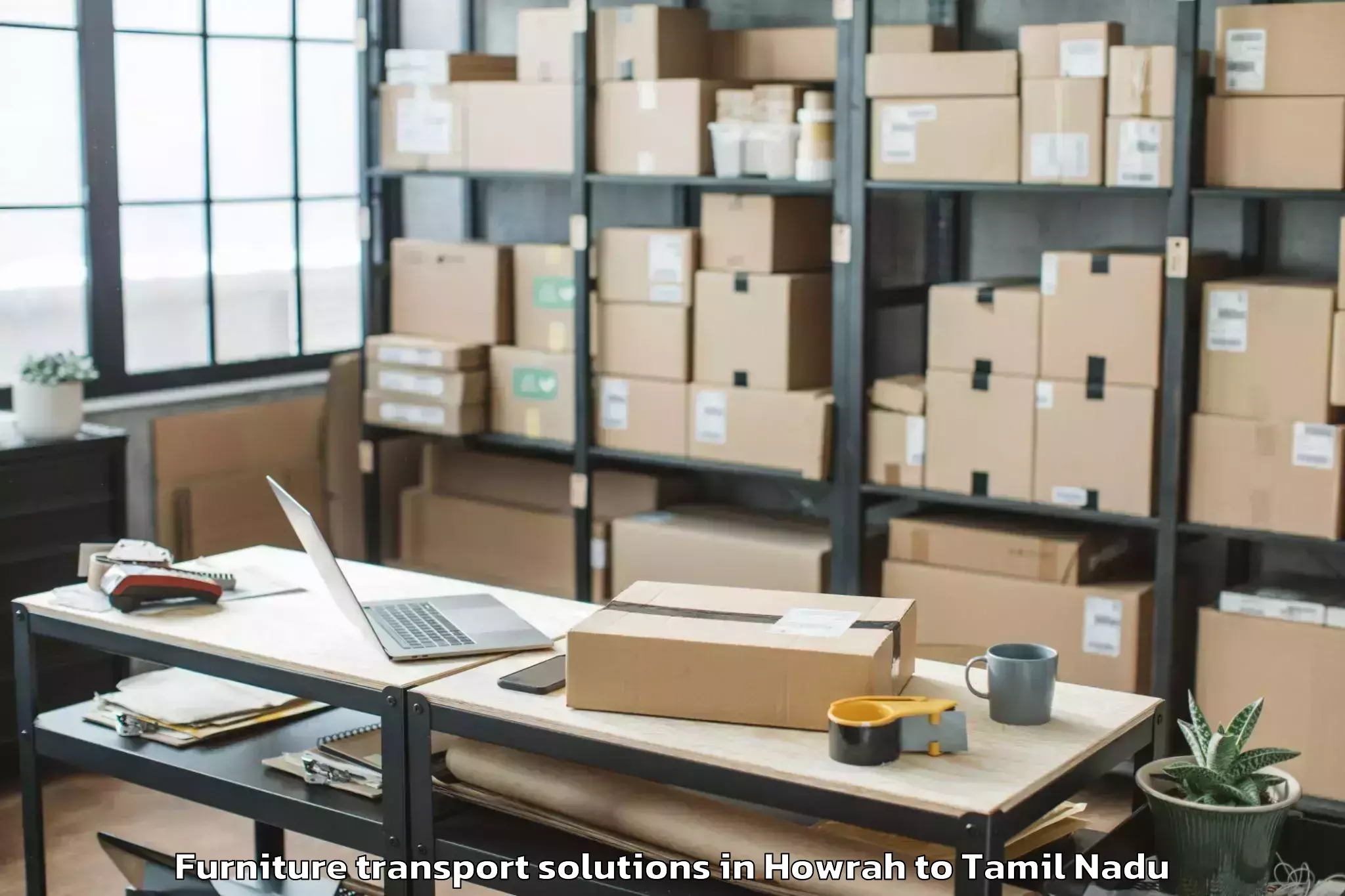 Trusted Howrah to Rasipuram Furniture Transport Solutions